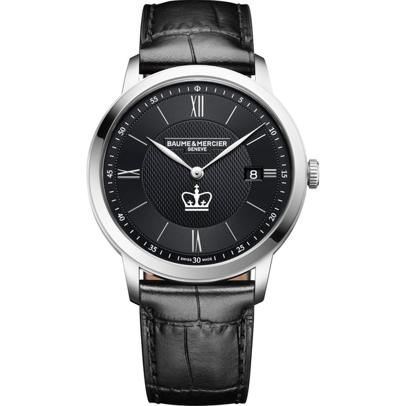 Columbia Men's Baume et Mercier 40mm Classima Quartz Watch with Black Dial & Black Leather Strap Shot #2
