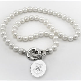 Columbia Pearl Necklace with Sterling Silver Charm Shot #1
