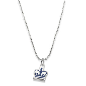Columbia Sterling Silver Necklace with Enamel Charm Shot #1