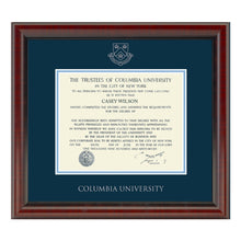Columbia University Diploma Frame, the Fidelitas Shot #1