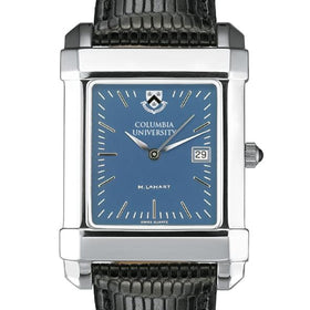 Columbia University Men's Blue Quad Watch with Leather Strap Shot #1