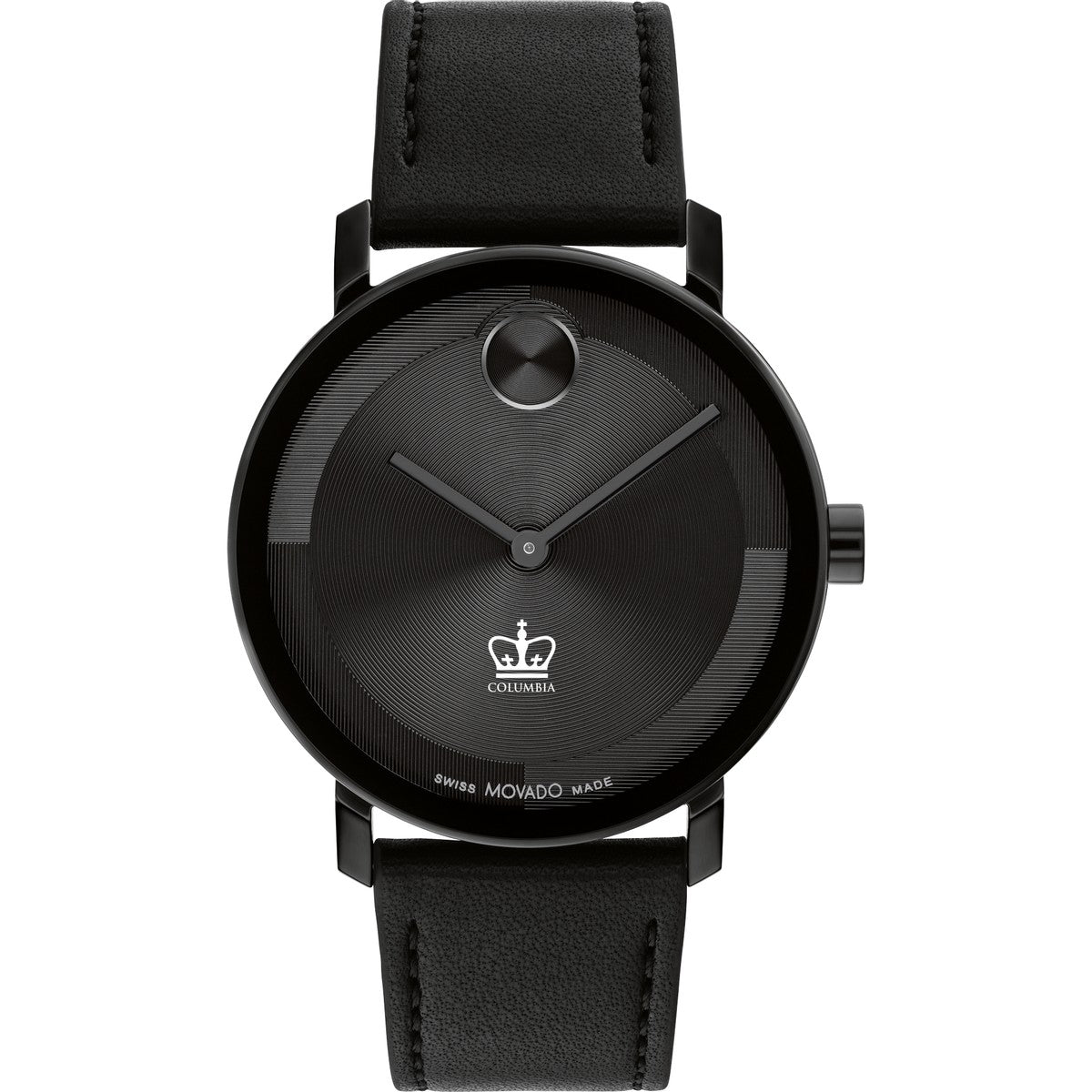 Columbia University Men's Movado BOLD with Black Leather Strap | M