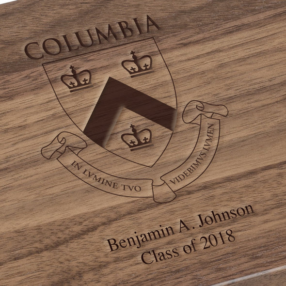 Columbia University Solid Walnut Desk Box Shot #3