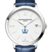 Columbia Women's Baume et Mercier 36.5mm Classima Watch with White Dial & Blue Leather Strap