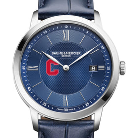 Cornell Men's Baume et Mercier 40mm Classima Quartz Watch with Blue Dial & Dark Blue Leather Strap Shot #1