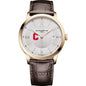 Cornell Men's Baume et Mercier 40mm Gold PVD Classima Watch with Silver Dial & Dark Brown Leather Strap Shot #2