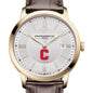 Cornell Men's Baume et Mercier 40mm Gold PVD Classima Watch with Silver Dial & Dark Brown Leather Strap Shot #1
