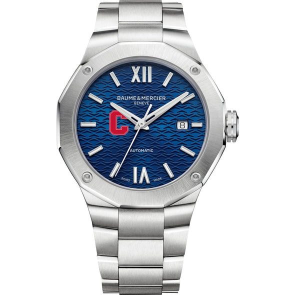 Cornell Men's Baume et Mercier 42mm Riviera Watch with Blue Dial & Bracelet Shot #2