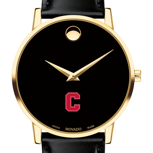 Cornell Men&#39;s Movado Gold Museum Classic Leather Shot #1