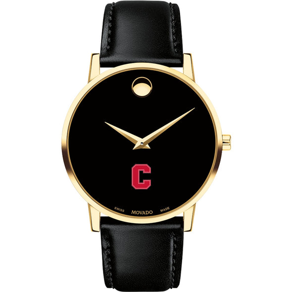 Cornell Men's Movado Gold Museum Classic Leather Shot #2