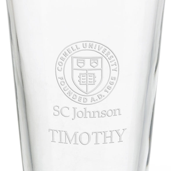 Cornell SC Johnson College of Business 16 oz Pint Glass- Set of 2 Shot #3