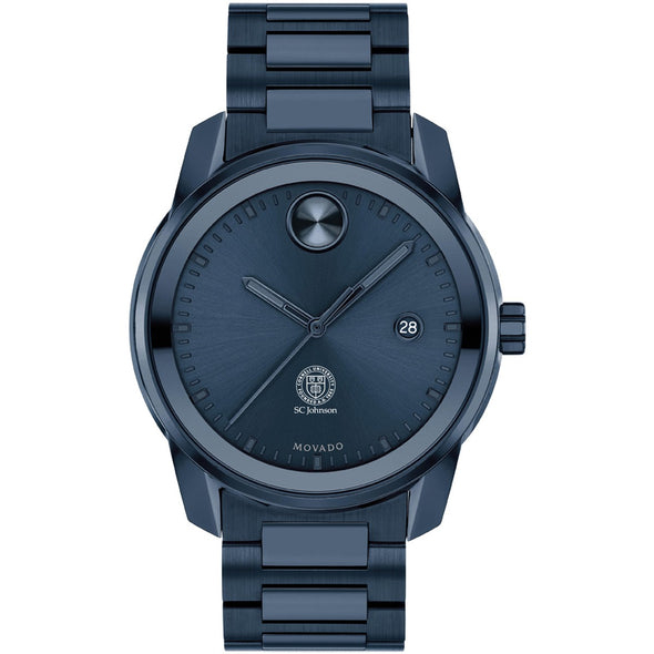 Cornell SC Johnson College of Business Men&#39;s Movado BOLD Blue Ion with Date Window Shot #2
