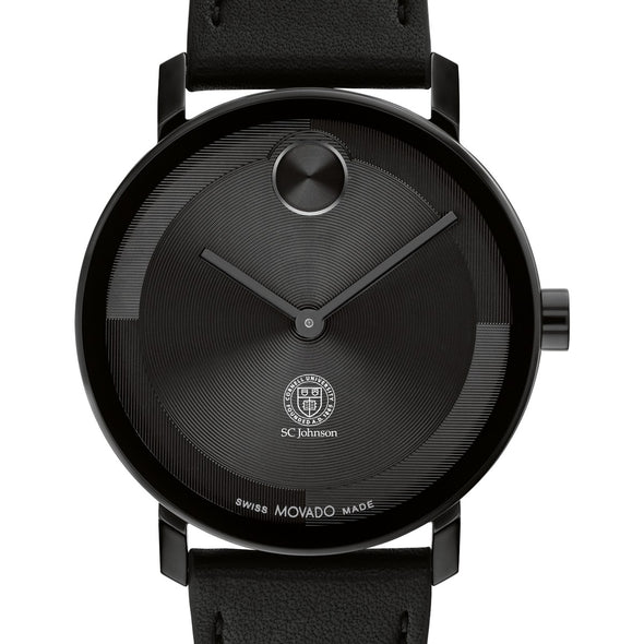 Cornell SC Johnson College of Business Men&#39;s Movado BOLD with Black Leather Strap Shot #1