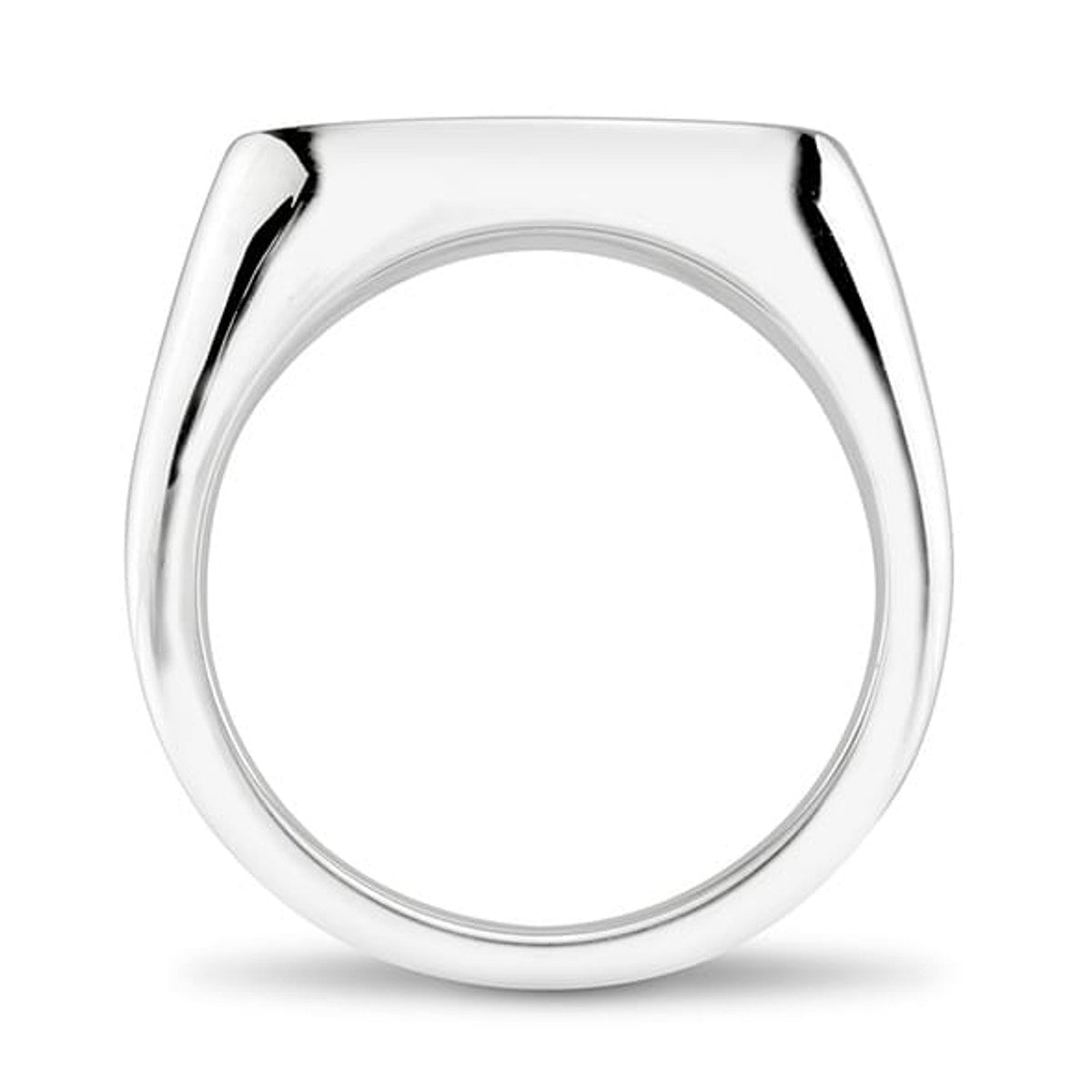 Cornell Sterling Silver Round Signet Ring - Graduation Gift