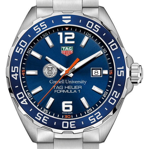 Cornell University Men's TAG Heuer Formula 1 with Blue Dial & Bezel Shot #1