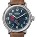 Cornell University Shinola Watch, The Runwell Automatic 45 mm Blue Dial and British Tan Strap at M.LaHart & Co.