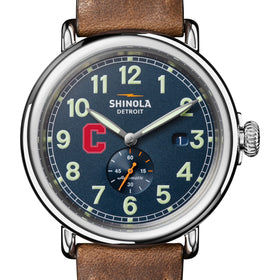 Cornell University Shinola Watch, The Runwell Automatic 45 mm Blue Dial and British Tan Strap at M.LaHart & Co. Shot #1