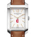 Cornell Women's Baume et Mercier 35X22mm Hampton Watch with Silver Dial & Tan Leather Strap