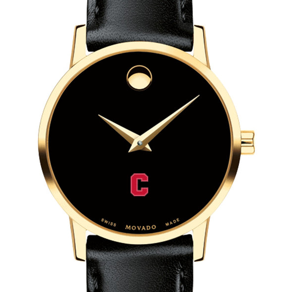 Cornell Women&#39;s Movado Gold Museum Classic Leather Shot #1