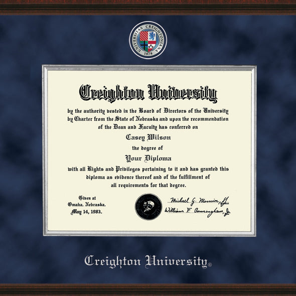Creighton Diploma Frame - Excelsior Shot #2