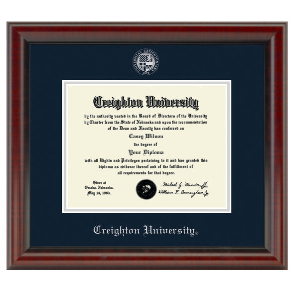 Creighton Diploma Frame, the Fidelitas Shot #1