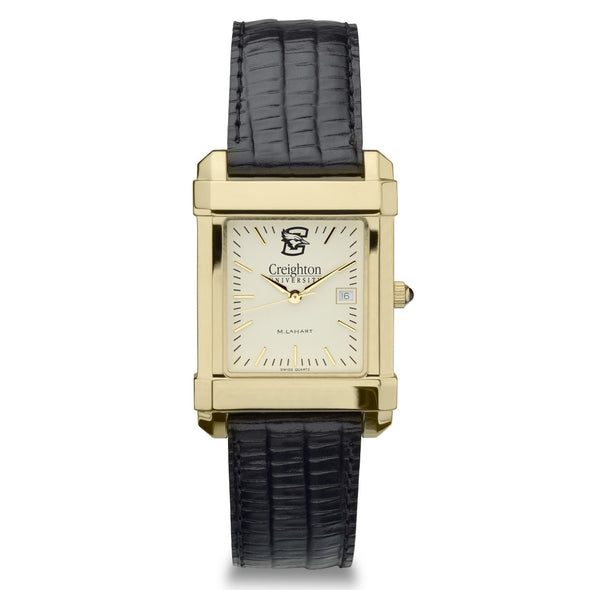 Creighton Men&#39;s Gold Quad with Leather Strap Shot #2