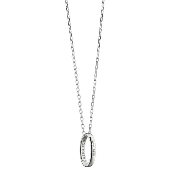 Creighton Monica Rich Kosann "Carpe Diem" Poesy Ring Necklace in Silver Shot #2