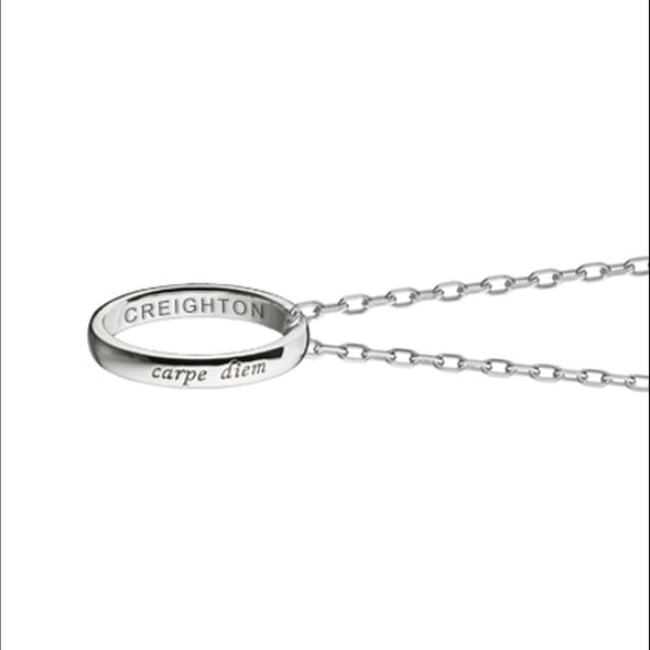 Creighton Monica Rich Kosann "Carpe Diem" Poesy Ring Necklace in Silver Shot #3