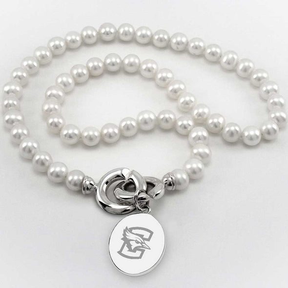 Creighton Pearl Necklace with Sterling Silver Charm Shot #1