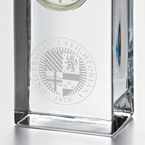 Creighton Tall Glass Desk Clock by Simon Pearce Shot #2