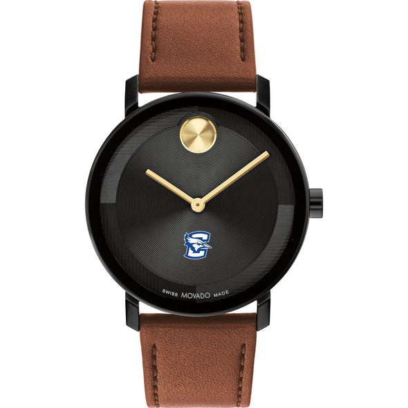 Creighton University Men's Movado BOLD with Cognac Leather Strap Shot #2