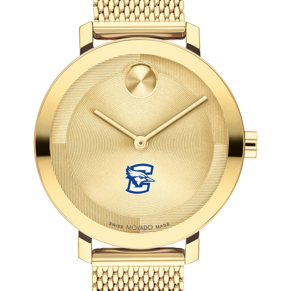 Creighton University Women's Movado Bold Gold with Mesh Bracelet Shot #1