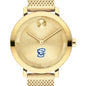 Creighton University Women's Movado Bold Gold with Mesh Bracelet Shot #1