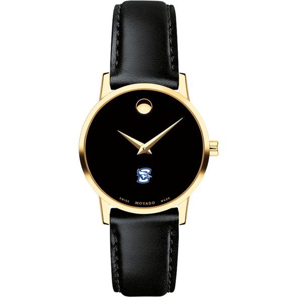 Creighton Women's Movado Gold Museum Classic Leather Shot #2