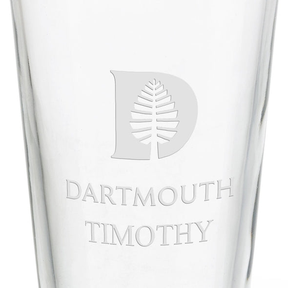 Dartmouth College 16 oz Pint Glass Shot #3
