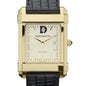 Dartmouth Men's Gold Quad with Leather Strap Shot #1