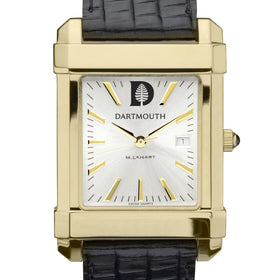Dartmouth Men's Gold Watch with 2-Tone Dial & Leather Strap at M.LaHart & Co. Shot #1