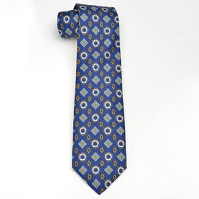 Dartmouth Nautical Blue Silk Tie Shot #1