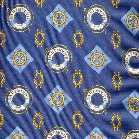 Dartmouth Nautical Blue Silk Tie Shot #2