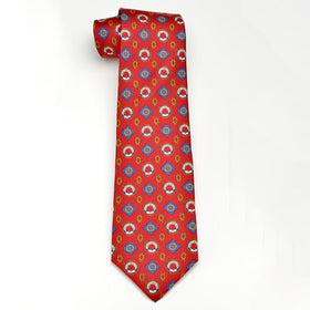Dartmouth Nautical Red Silk Tie Shot #1