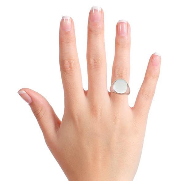 Dartmouth Sterling Silver Oval Signet Ring Shot #7