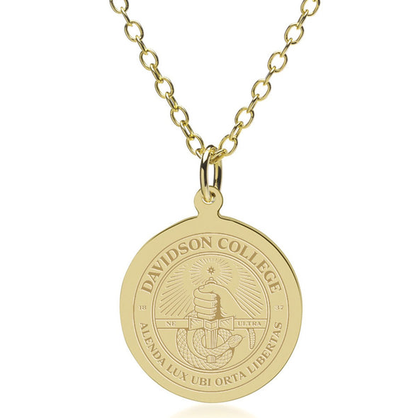 Davidson 14K Gold Pendant & Chain Shot #1
