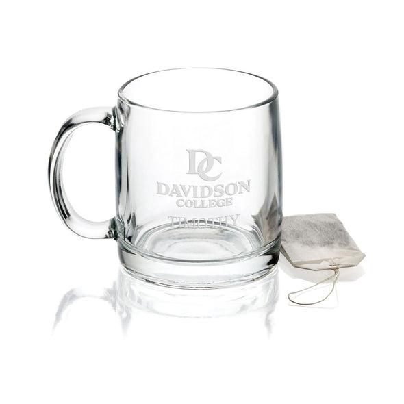 Davidson College 13 oz Glass Coffee Mug Shot #1