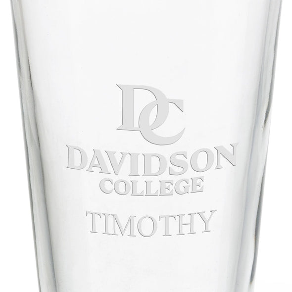 Davidson College 16 oz Pint Glass- Set of 4 Shot #3
