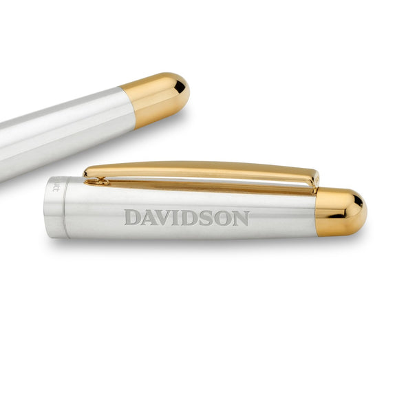 Davidson College Fountain Pen in Sterling Silver with Gold Trim Shot #2