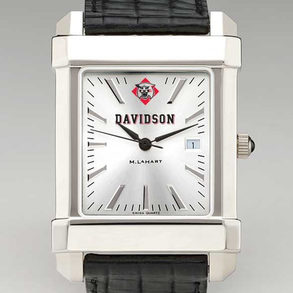 Davidson College Men&#39;s Collegiate Watch with Leather Strap Shot #1