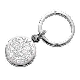 Davidson College Sterling Silver Insignia Key Ring Shot #1