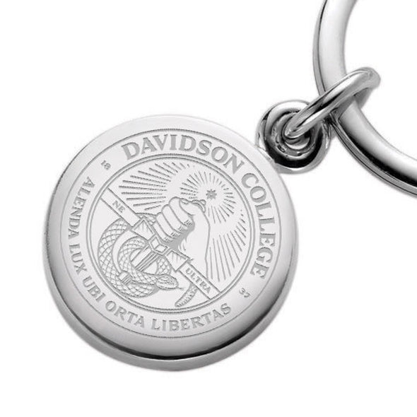Davidson College Sterling Silver Insignia Key Ring Shot #2