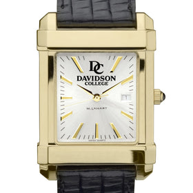 Davidson Men's Gold Watch with 2-Tone Dial & Leather Strap at M.LaHart & Co. Shot #1