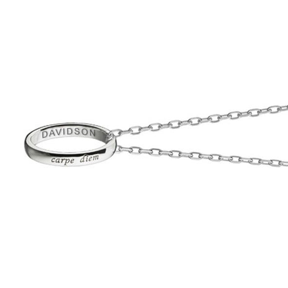 Davidson Monica Rich Kosann "Carpe Diem" Poesy Ring Necklace in Silver Shot #3